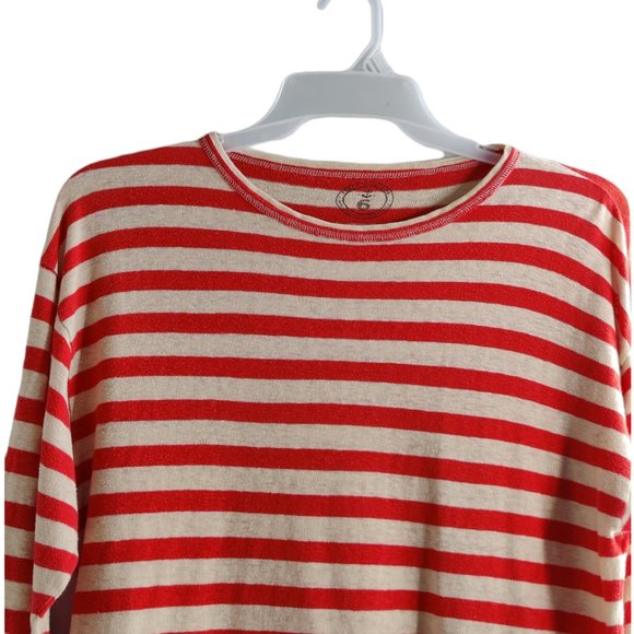 45Rpm Striped Long Sleeve Tee Shirt Mens Size 6 / XL - Picture 4 of 6